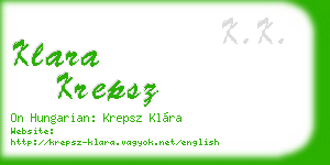 klara krepsz business card